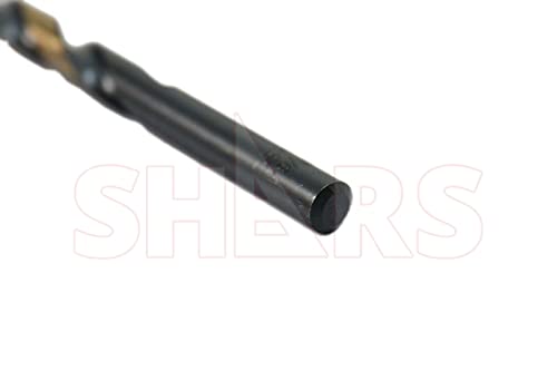 Shars 1/16-3/8" by 64ths + 1/2" 22 Pcs HSS 6542 Jobber Drill Set 135° Point Angle 404-2935 New P)