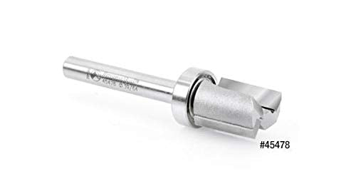 Amana Tool - 45476 Carbide Tipped Straight Plunge .615 Dia x 1/2 x 3/8 Shank with Upper Bb