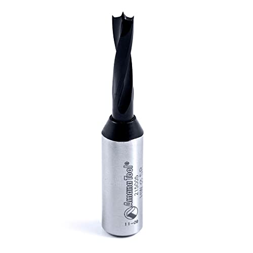 Amana Tool 215005 Solid Carbide Brad Point Dowel Drill Bit Doweling Boring Drill Bits 5 mm Dia x 57.5 mm L Right Hand