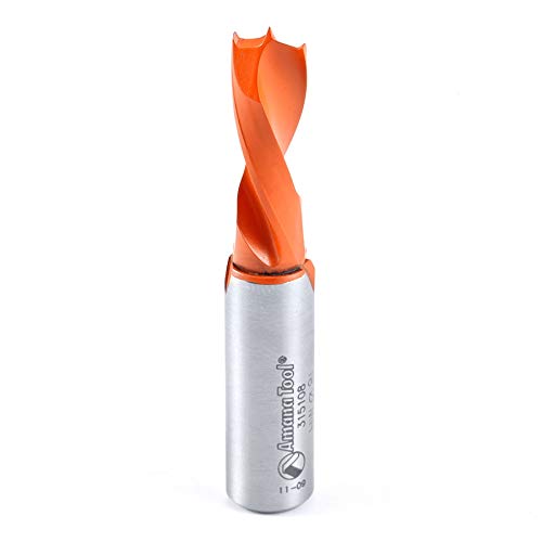 Amana Tool - 315108 Brad Pt. Solid Carbide Dowel Drill Boring Bit L/H 8mm Dia x 57.5mm L