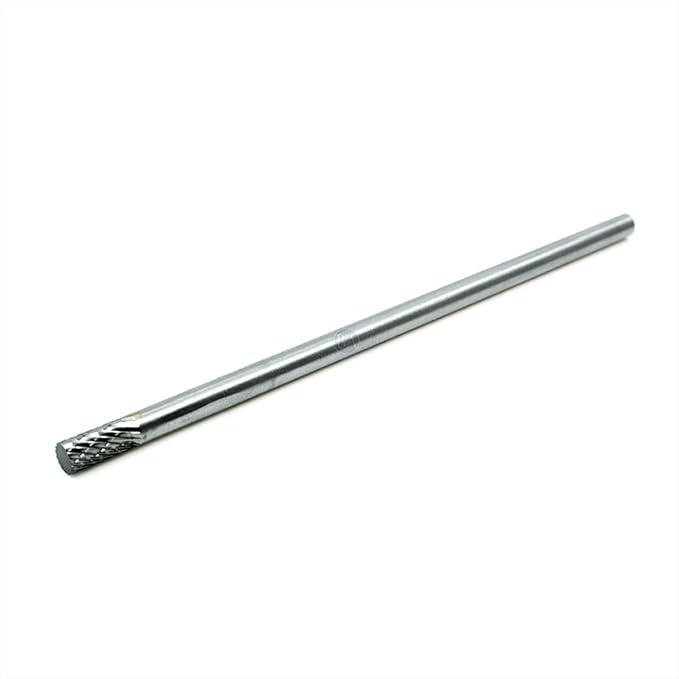 Benchmark Abrasives 6” Cylinder Shape Double Cut Tungsten Carbide Die Grinder Bits Metal Deburring Tool Rotary Burr, 1/4 Inch Shaft, Engraving Tool for Woodworking Shaping Carving (SA-1)