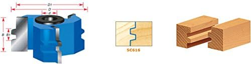 Amana Tool - SC617 Carbide Tipped 3-Wing Glue Joint 2-13/16 Dia x 1-3/16 x 1 & 1-1/4 Bore