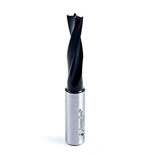 Amana Tool - 217008 Brad Pt. Solid Carbide Dowel Drill Boring Bit R/H 8mm Dia x 70mm Lon