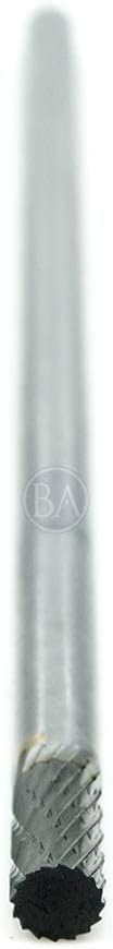 Benchmark Abrasives 6” Cylinder Shape Double Cut Tungsten Carbide Die Grinder Bits Metal Deburring Tool Rotary Burr, 1/4 Inch Shaft, Engraving Tool for Woodworking Shaping Carving (SA-1)