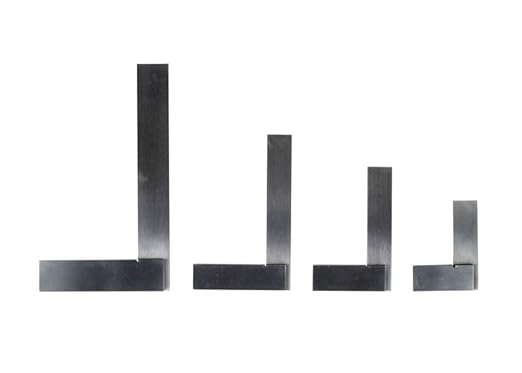 PEC Tools Machinist Square Set, 2", 3", 4" and 6" Squares in Case L-Type Testing Measuring Tool