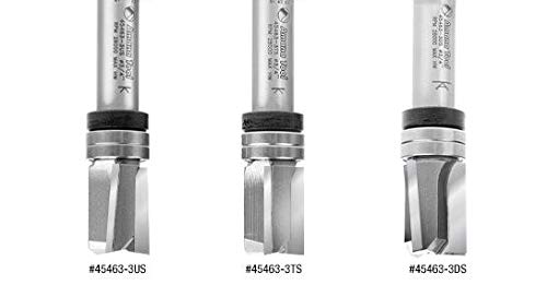 Amana Tool 45463-3US Carbide Tipped Up Shear Face Plunge Template Router Bit 3/4 Dia x 1 x 1/2 Inch Shank with Upper Ball Bearing