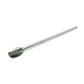 Benchmark Abrasives 6” Oval/Egg Shape Double Cut Tungsten Carbide Die Grinder Bits Metal Deburring Tool Rotary Burr, 1/4 Inch Shaft, Engraving Tool for Woodworking Shaping Carving (SE-5)