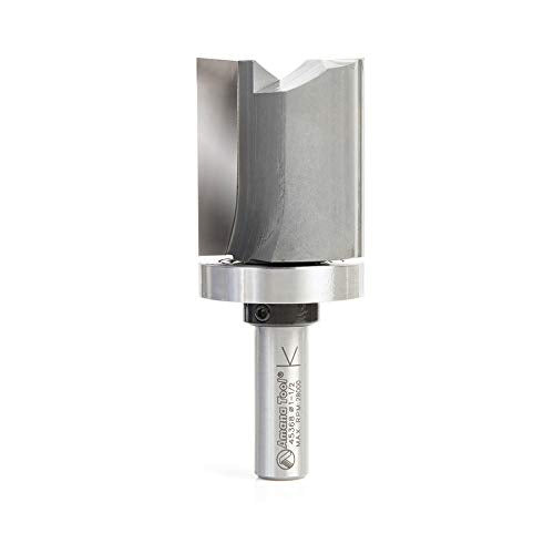 Amana Tool 45368 Carbide Tipped Flush Trim Plunge Template Router Bit 1-1/2 Dia x 1-3/4 Inch x 1/2 Shank with Upper Ball Bearing