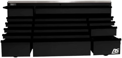 Homak 72” Roller Cabinet w/Stainless Steel Top RS Pro Workstation (Midnight Black)