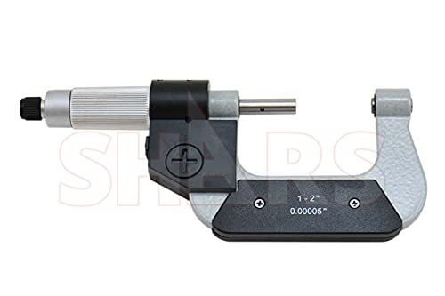 Shars 1-2"/25-50mm Electronic Screw Thread Micrometer, .00005" Resolution, 60 Degree Anvils303-2437 P]