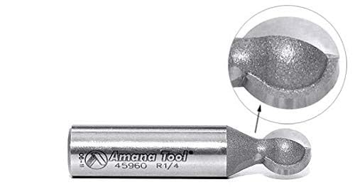 Amana Tool - 45968 Carbide Tipped Ball End 1/2 Radius x 15/16 Dia x 1/2 Shank
