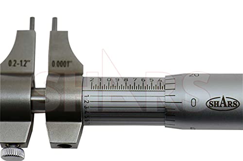 Shars 0.2"-1.2" Precision Inside Micrometer, 0.0001" Resolution 303-2101 P)