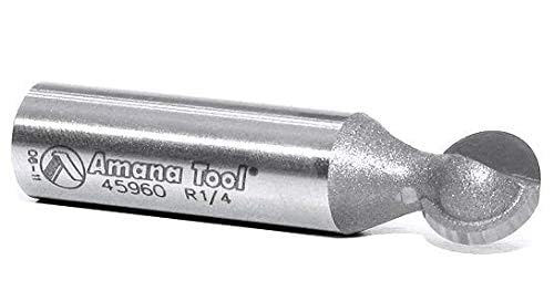 Amana Tool - 45968 Carbide Tipped Ball End 1/2 Radius x 15/16 Dia x 1/2 Shank
