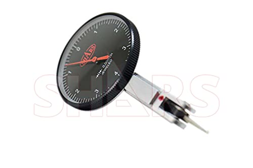 Shars 0.008" Large Black Face Dial Test Indicator, 0.0001" Graduation, 1.5" Face Diameter 303-3210B P]