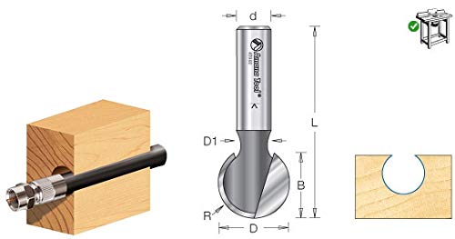 Amana Tool - AMS-557 4-Pc Carbide Tipped Ball End Router Bit Set 1/2" Shank