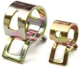 Spring Hose Clamps Set – 6–22mm,15 Assorted Sizes Steel Wire Clamps for Fuel Line, Vacuum Hose, Silicone Tubing, Air Tubes More (115 Pcs)
