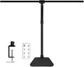 LED Desk Lamp for Office Dorm Home - Eye Caring Desk Light with Timer, Remote Control 24W 5 Color Brightest Dual Screen Computer Monitor Gooseneck Dimmable Table lamp with Anti-Glare Cover Base