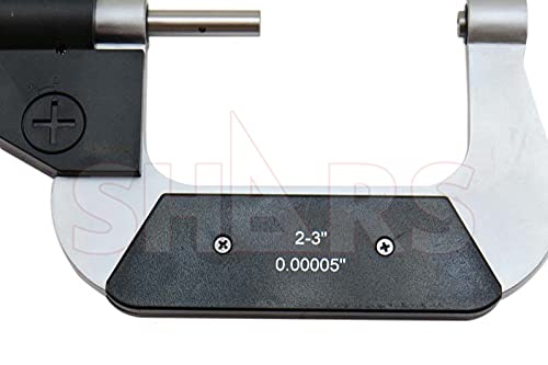 Shars 2-3"/50-75mm Electronic Screw Thread Micrometer, .00005" Resolution, 60 Degree Anvils 303-2438 P]