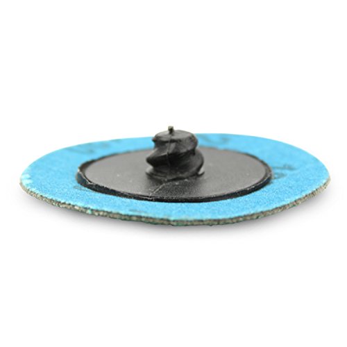 BHA Green Zirconia with Grind Aid Quick Change Sanding Discs Type R Male Roll On, 2" (60 Grit) - 25 Pack