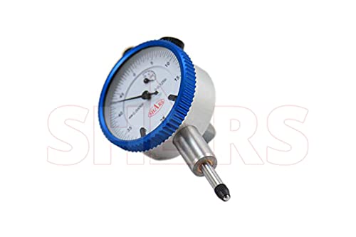 Shars 0.125" High Precision Dial Indicator, .0005" Graduation, AGD1 Travel Lug Back 303-3148 P]