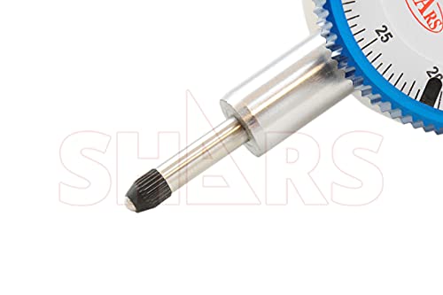 Shars 0.25" High Precision Dial Indicator, .0005" Graduation, AGD1 Travel Lug Back 303-3101A P]