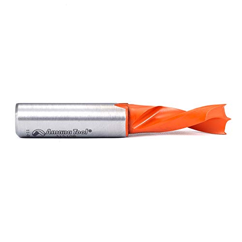 Amana Tool - 315108 Brad Pt. Solid Carbide Dowel Drill Boring Bit L/H 8mm Dia x 57.5mm L