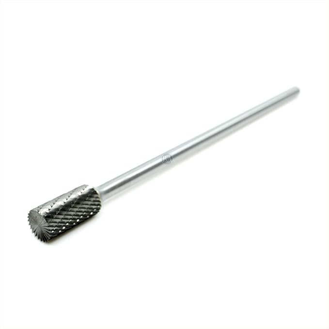 Benchmark Abrasives 6” Cylindrical Shape End Cut Double Cut Tungsten Carbide Die Grinder Bits Metal Deburring Tool Rotary Burr, 1/4 Inch Shaft, Engraving Tool for Woodworking Shaping Carving (SB-5)
