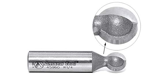 Amana Tool - 45968 Carbide Tipped Ball End 1/2 Radius x 15/16 Dia x 1/2 Shank