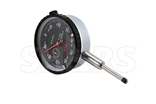 Shars 0.5" Dial Indicator Premium Series, 0.001" Graduation, AGD2, Lug Back with Calibration 303-3225 P]