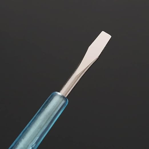 Fielect Voltage Detector Pen Test Screwdriver Steel Batch Screwdriver Test Pencil JRDB-107 AC/DC 100-500V Blue Clear 1pcs