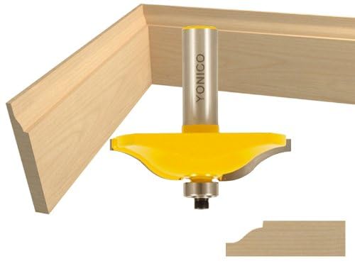 YONICO Raised Panel Cabinet Door Router Bits 2-1/2-Inch Diameter Ogee 1/2-Inch Shank 12134