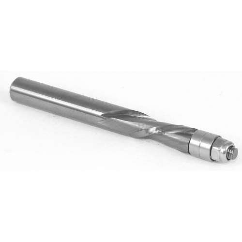 YONICO Solid Carbide Flush Trim Router Bit Spiral 1/4-Inch Downcut 1/4-Inch Shank 14118