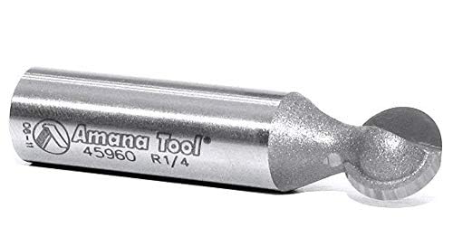 Amana Tool - 45968 Carbide Tipped Ball End 1/2 Radius x 15/16 Dia x 1/2 Shank