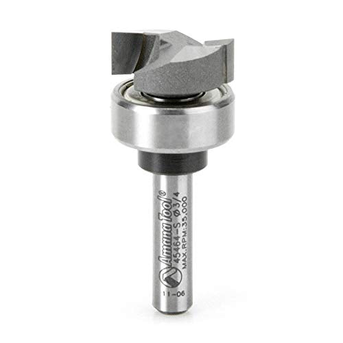 Amana Tool - 45464-S Carbide Tipped Flush Trim Plunge Template 3/4 Dia x 1/4" Sh