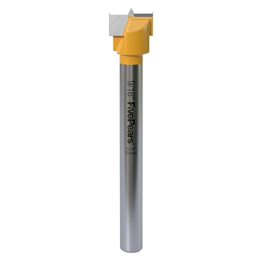 FivePears Forstner Drill Bit 5/16 inch Shank, 9/16 inch Cutting Diameter, Carbide Tipped Wood Hole Saw Auger Opener, Hole Opener Hinge Hole Cutter for Woodworking, Plastic, Plywood Products