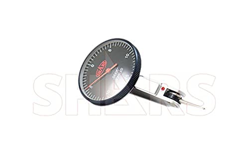 Shars .030" x .0005" Large Black Face Dial Test Indicator, 0-15-0 Dial Reading, 1.5" Face Diameter 303-3209B P