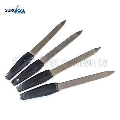 SurgicalOnline 5" Metal Nail File with Plastic Handle - Set of 4pcs