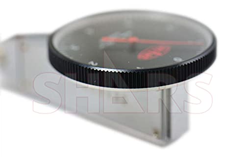 Shars 0.008" Large Black Face Dial Test Indicator, 0.0001" Graduation, 1.5" Face Diameter 303-3210B P]