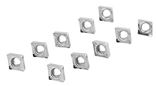 Accusize Industrial Tools CCGT21.51 BU810 Carbide Inserts for Cutting Aluminum, 10 Pc Set, 2000-1008x10