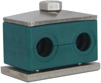 20MM Twin Series Clamp, Polypropylene with Galv Plated Steel Hardware, Weld Mounting