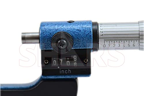 Shars 0-1" Digit Outside Micrometer .0001" Graduation, Carbide 303-2401 S)