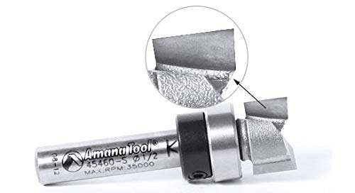 Amana Tool - 45474-S Carbide Tipped Dado Clean out 9/16 Dia x 1/4 Shank with Up
