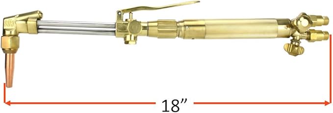 Heavy Duty Oxy-Fuel Torch Compatible with Harris with Check Valves + Cutting Tip + Welding Tip + Heating Tip (Acetylene)
