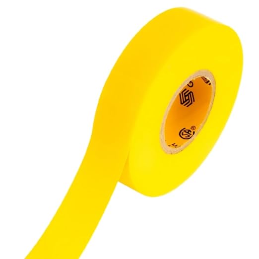 GTSE Yellow Electrical Tape, 240 Rolls Bulk Box – Waterproof, Industrial Grade Vinyl, 3/4 in x 66ft– Strong Self-Adhesive PVC Electric Tape for Wire Insulation, 7 Mil, 600V – UL/CSA Listed