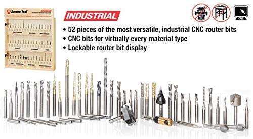 Amana Tool - AMS-CNC-52 - Master CNC Router Bit Collection, 52-Pcs 1/4" Shank