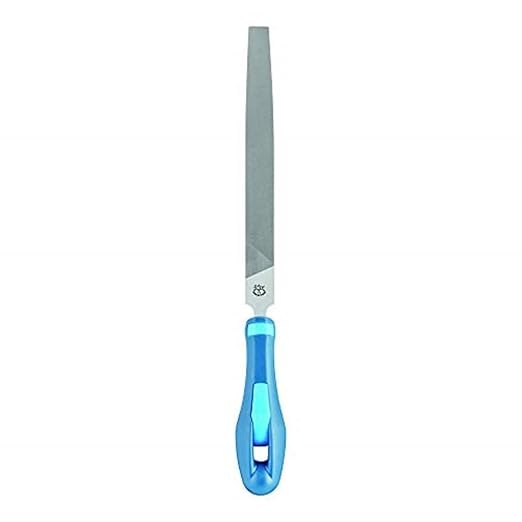 Pferd - 11012P PFERD Flat Hand File with Handle, American Pattern, Double Cut, Rectangular, Fine, 10" Length, 31/32" Width, 1/4" Thickness