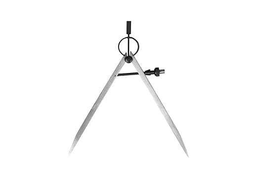 PEC Tools Spring Divider Caliper, Solid Nut, Drafting Ruler Tool, Suitable for Woodworking, Metalworking, and Geometric Drawing (12 inches)
