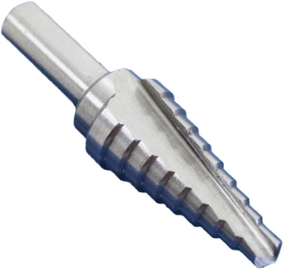 TEMO M35 Cobalt Double Flute Step Drill, 9 Size 1/4 Inch To 3/4 Inch, 3/8 Inch Shank