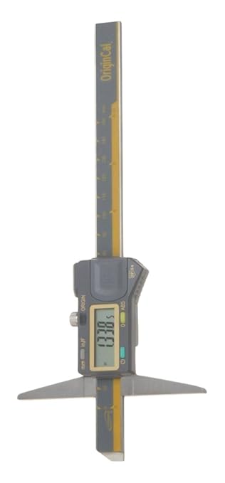 iGAGING Absolute Origin 0-6" Single Cut Depth Digital Caliper, IP54 Electronic, SPC/USB Output Port, Inch, Metric, Fraction Modes, Case, Manual, & Battery