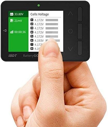 ISDT BattGo BG-8S Battery Meter, LCD Display Digital Battery Capacity Checker Battery Balancer Battery Tester for LiPo/LiFe/ Li-ion/NiMH/Nicd